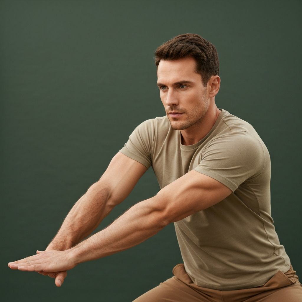 Man demonstrating strength and healthy bone structure