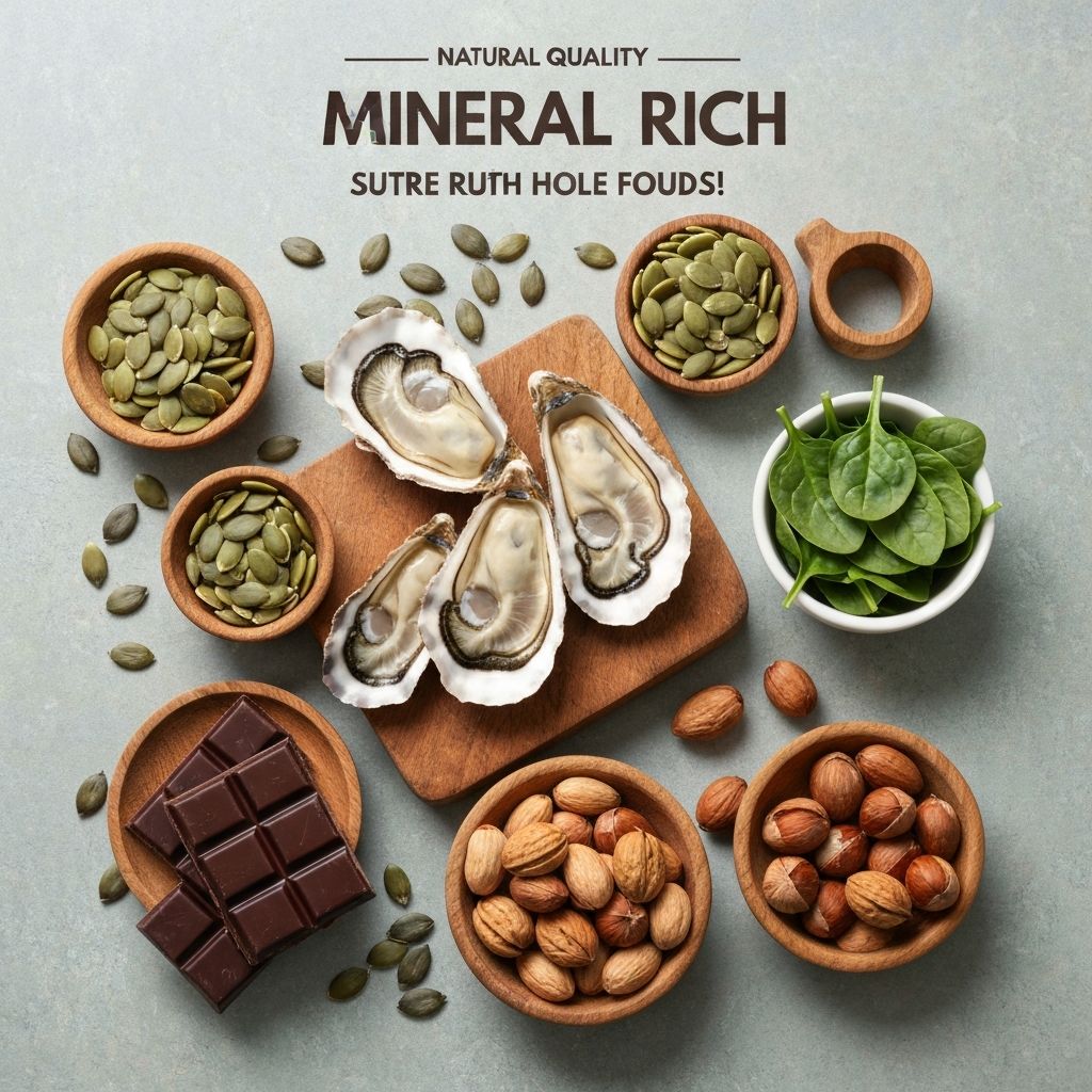 Mineral-rich foods like seeds nuts and dark vegetables
